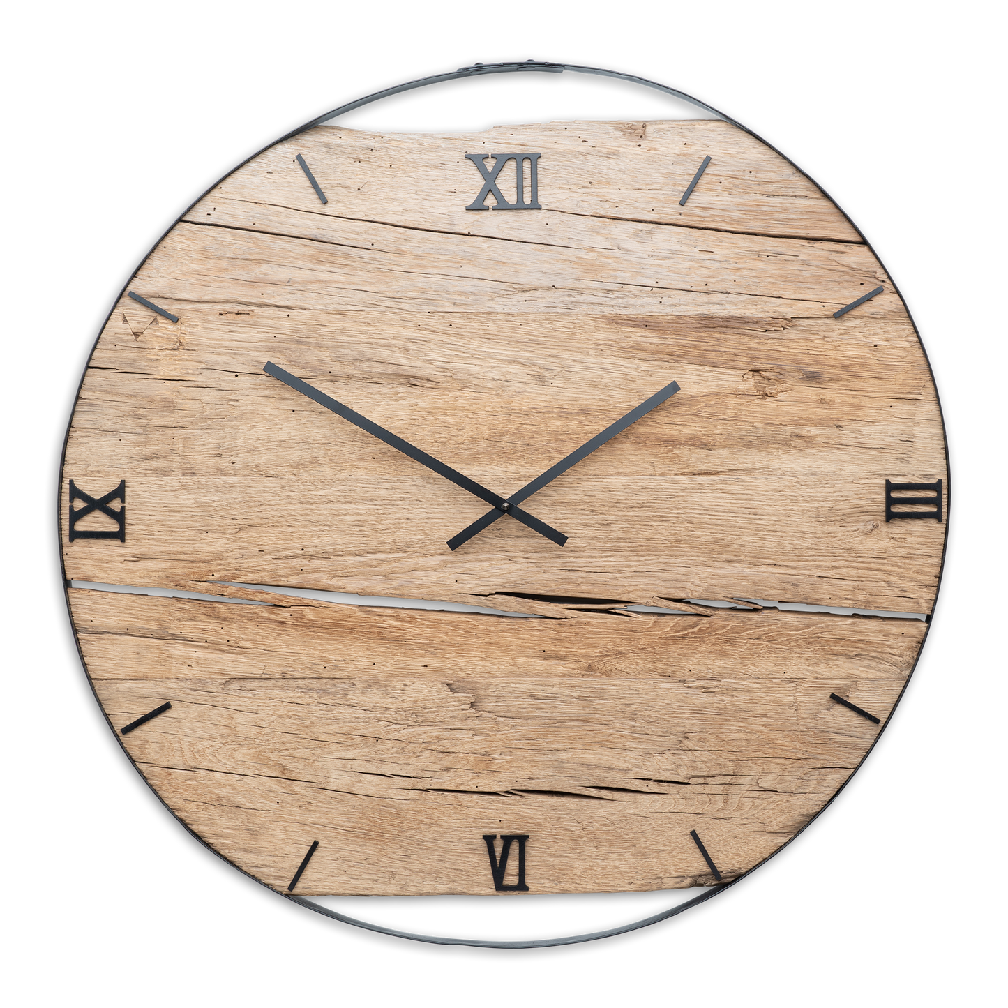 Wanduhr aus Altholz Fassring NO 184