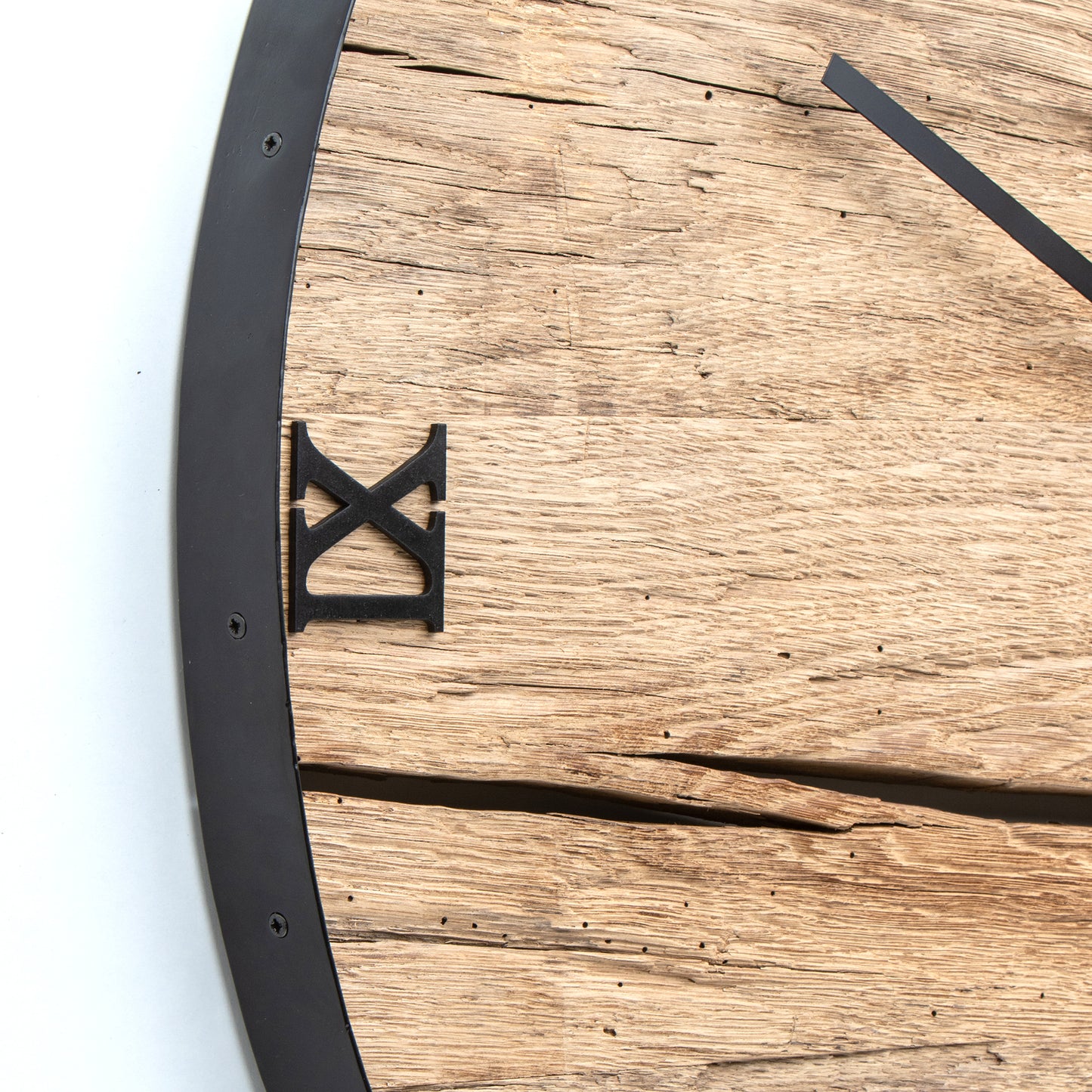 Wanduhr aus Altholz Fassring NO 184