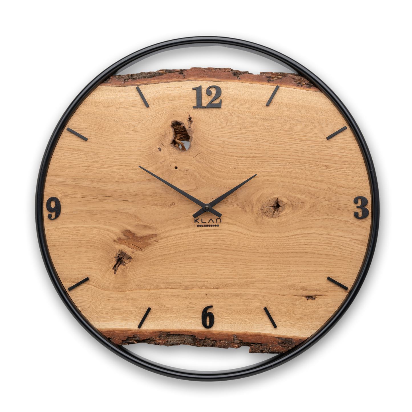Wanduhr aus Holz/Eiche No 349 50cm