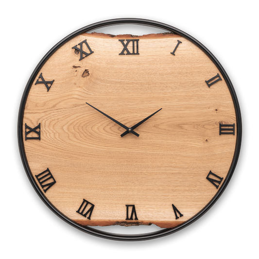Wall clock made of wood/oak No 352 50cm 