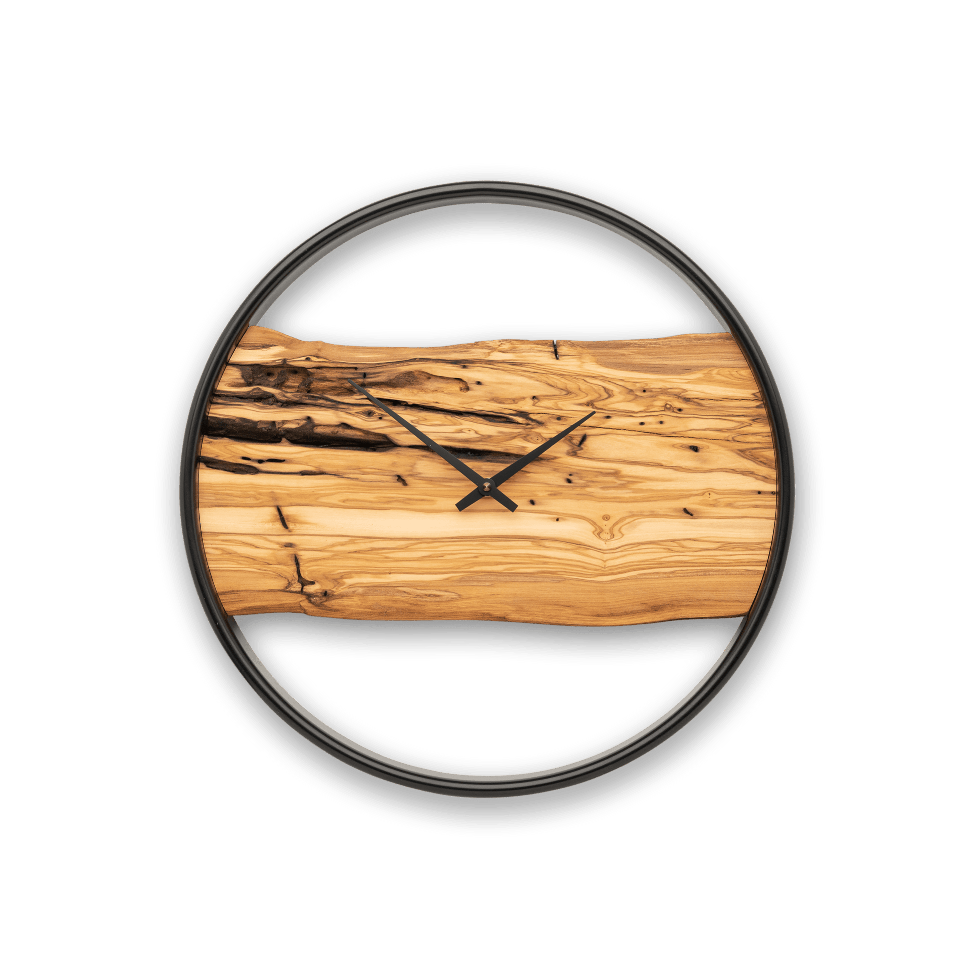 Wanduhr aus Holz/Olive No 321 40cm Klan-Holzdesign 