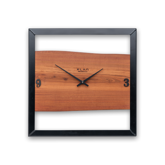 Wooden wall clock square No 409