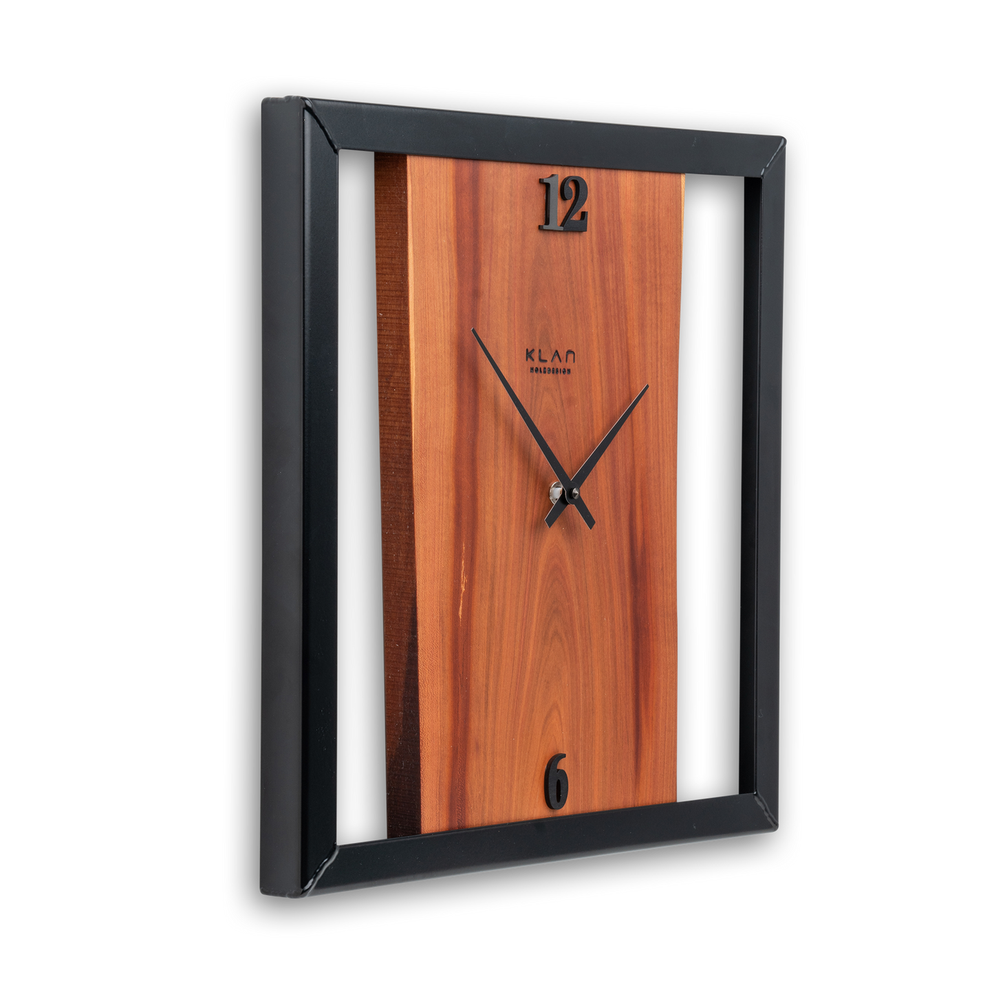 Wooden square wall clock No. 411
