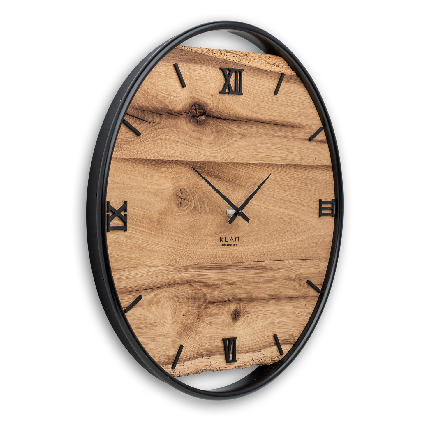 Wall clock made of wood/oak No 352 50cm 