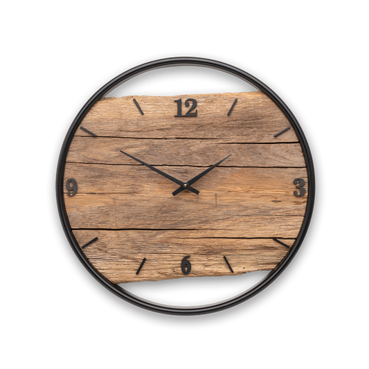 Wall clock made of reclaimed wood NO 371 40cm 